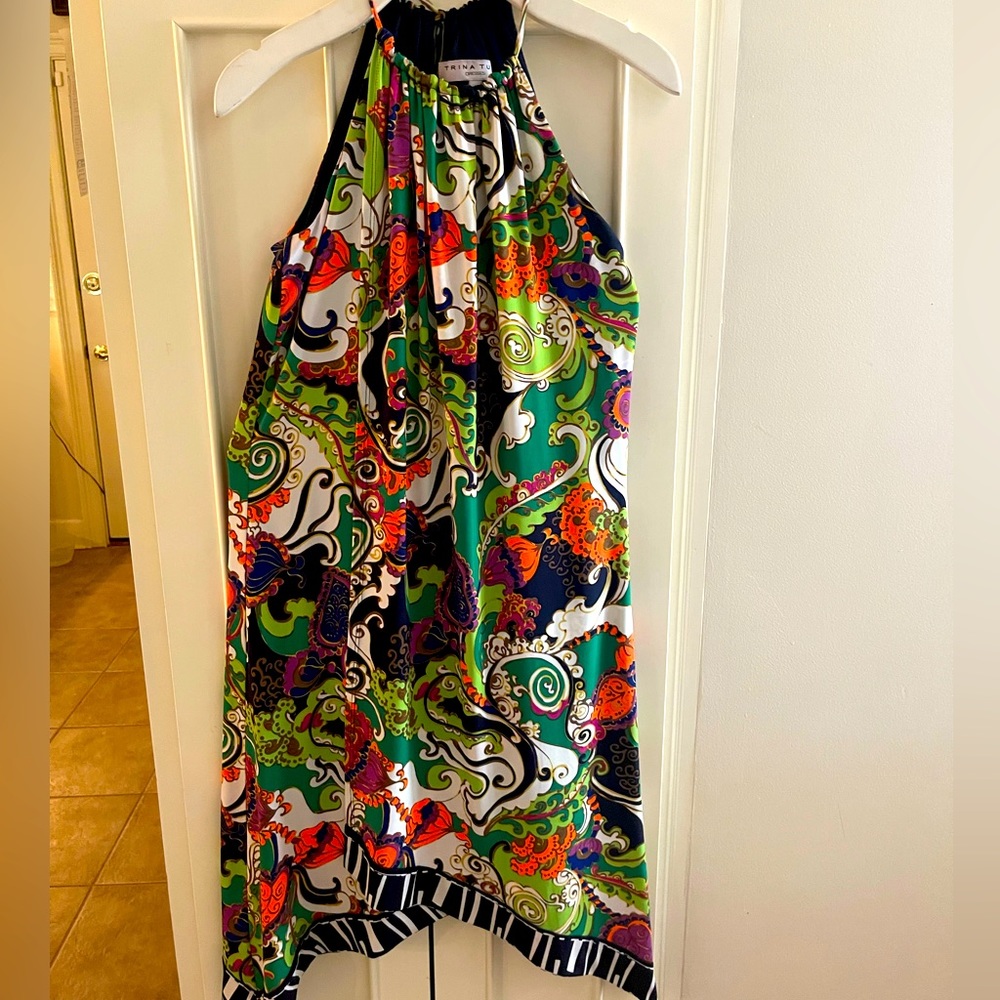 TRINA TURK DRESS SZ 2  Halter Style